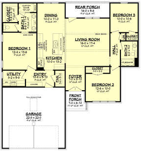 Main Floor for House Plan #041-00255