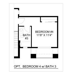 Optional Alternate Second Floor for House Plan #5565-00084