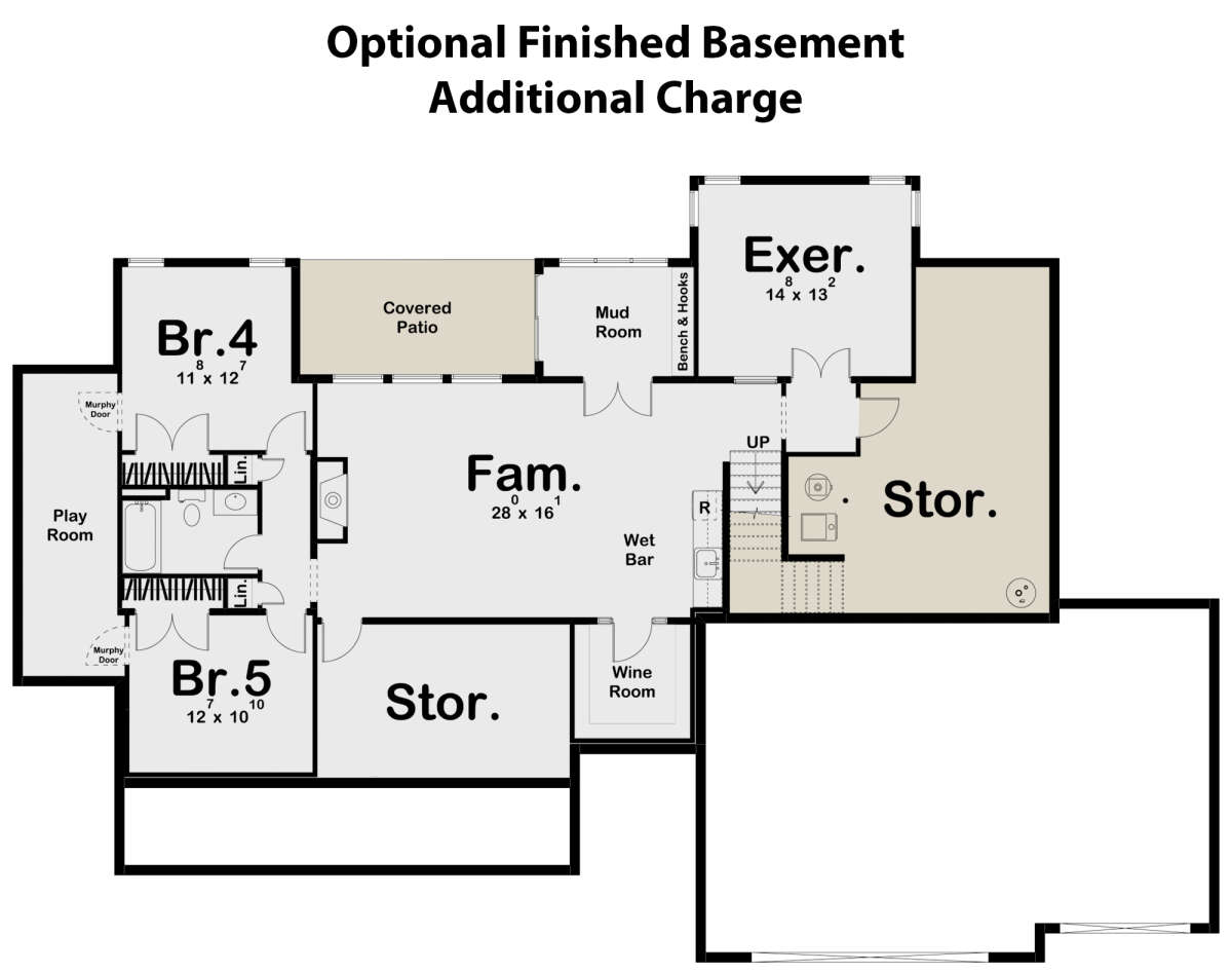 Optional Finished Basement for House Plan #963-00587
