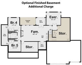 Optional Finished Basement for House Plan #963-00587
