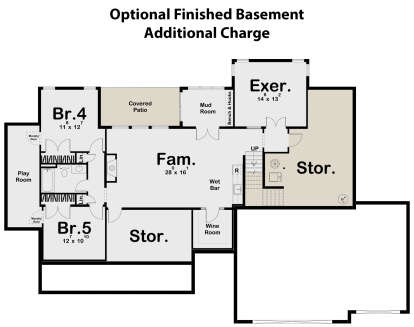 Optional Finished Basement for House Plan #963-00587