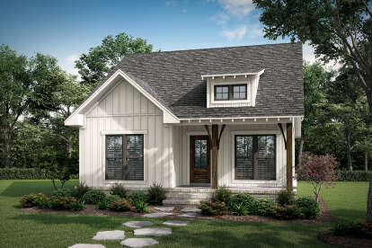2 Bed, 2 Bath, 1252 Square Foot House Plan - #041-00256