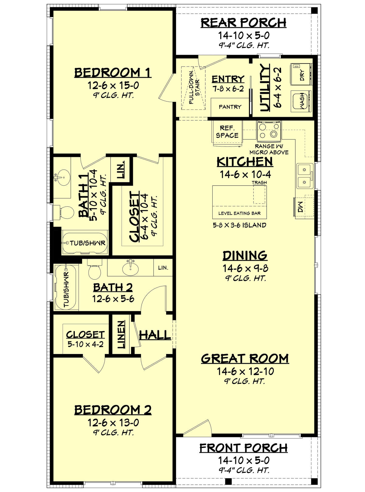 Main Floor for House Plan #041-00256