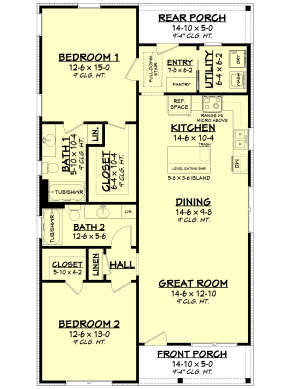 Main Floor for House Plan #041-00256