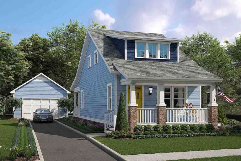 Craftsman House Plan #4351-00045 Elevation Photo