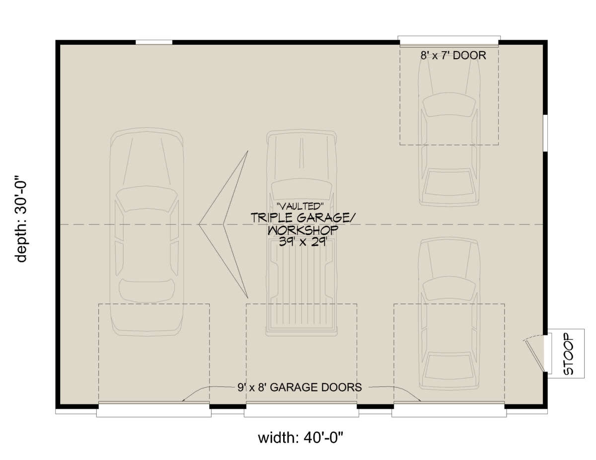 Garage Floor for House Plan #940-00365