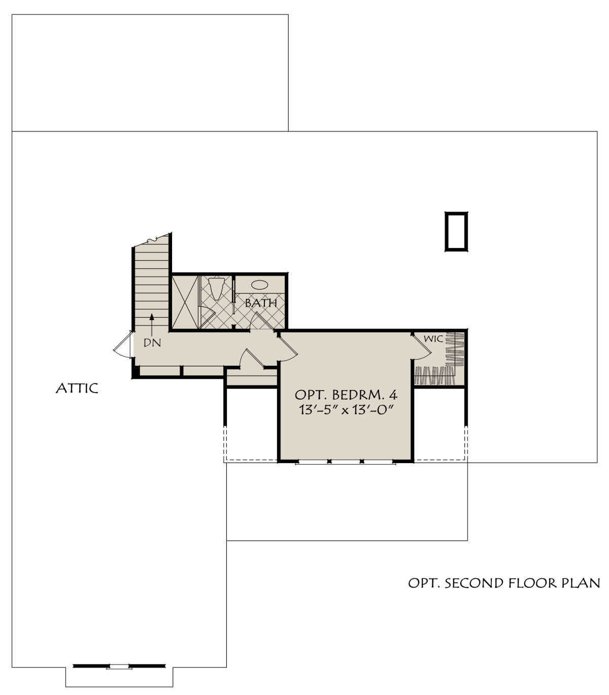 Optional Second Floor for House Plan #8594-00455
