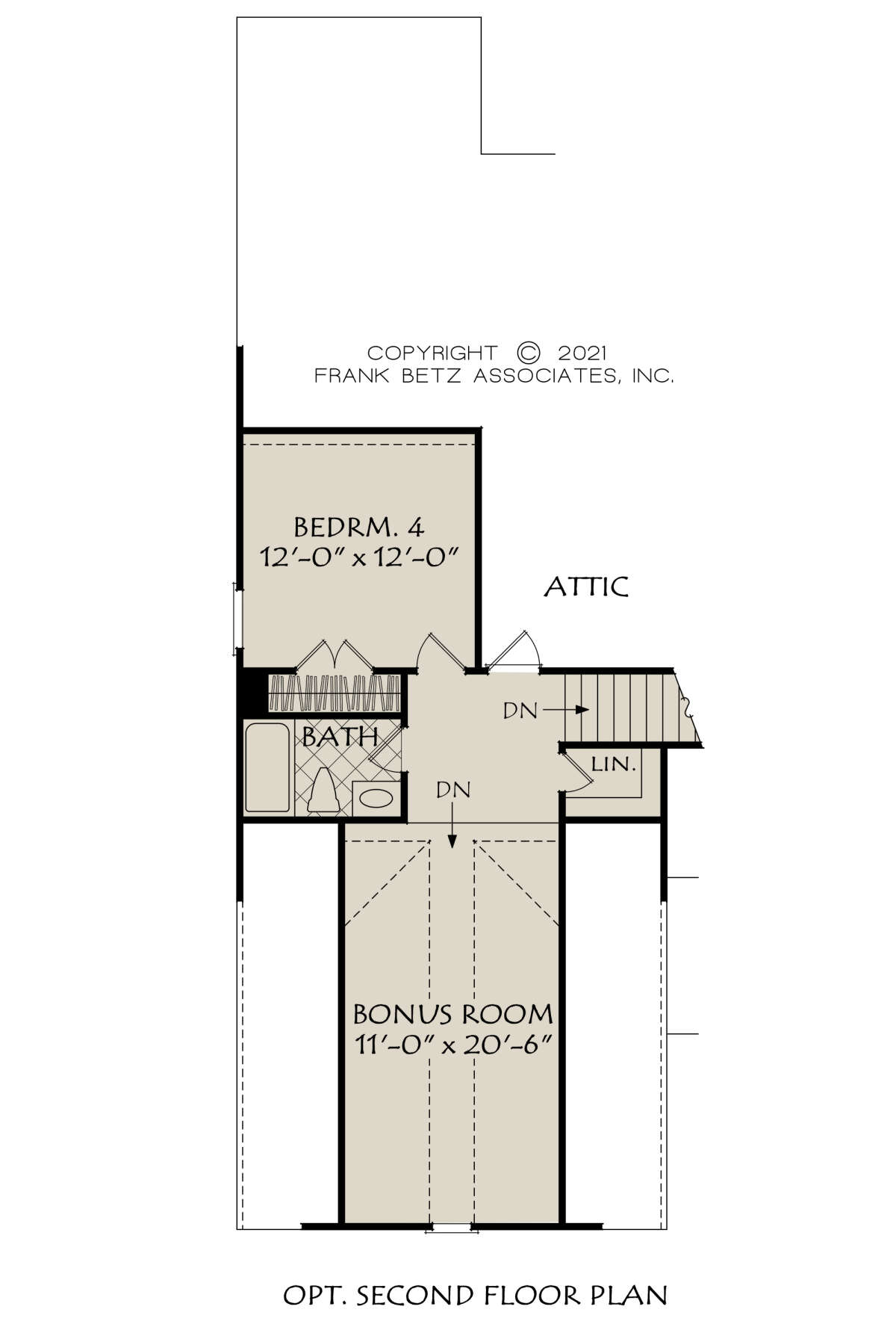 Optional Second Floor for House Plan #8594-00456