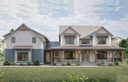 5 Bed, 4 Bath, 3880 Square Foot House Plan - #963-00591
