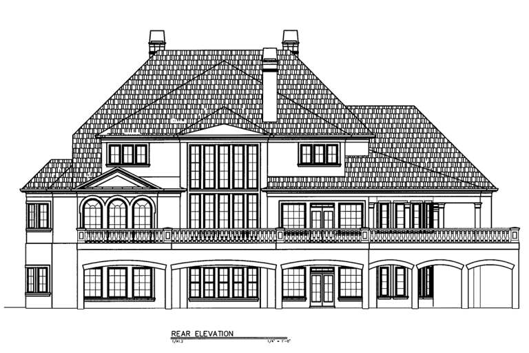 European House Plan #4195-00042 Elevation Photo