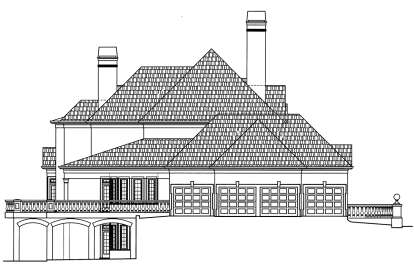 European House Plan #4195-00042 Elevation Photo