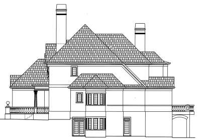 European House Plan #4195-00042 Elevation Photo