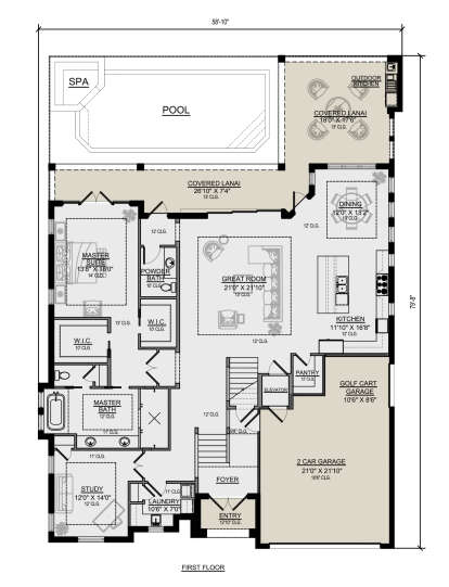 Main Floor for House Plan #5565-00088