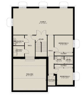 Basement for House Plan #2802-00078