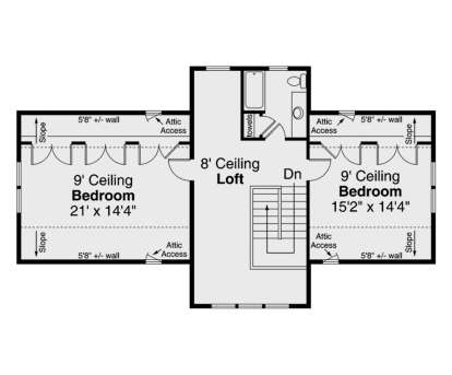 Second Floor for House Plan #035-00934