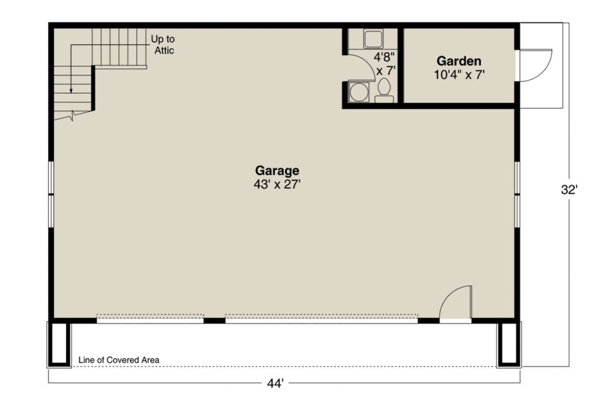 Garage Floor for House Plan #035-00935