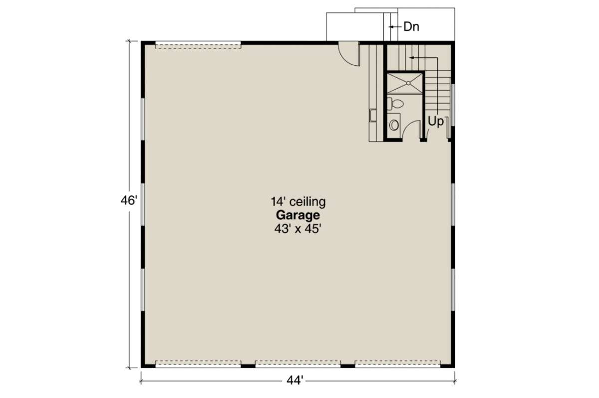 Garage Floor for House Plan #035-00936