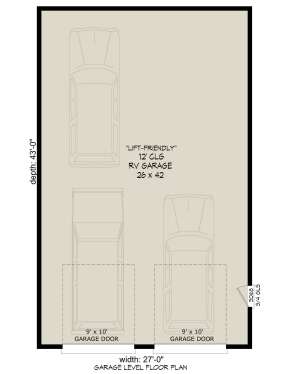 Garage Floor for House Plan #940-00366