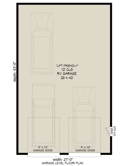 Garage Floor for House Plan #940-00366