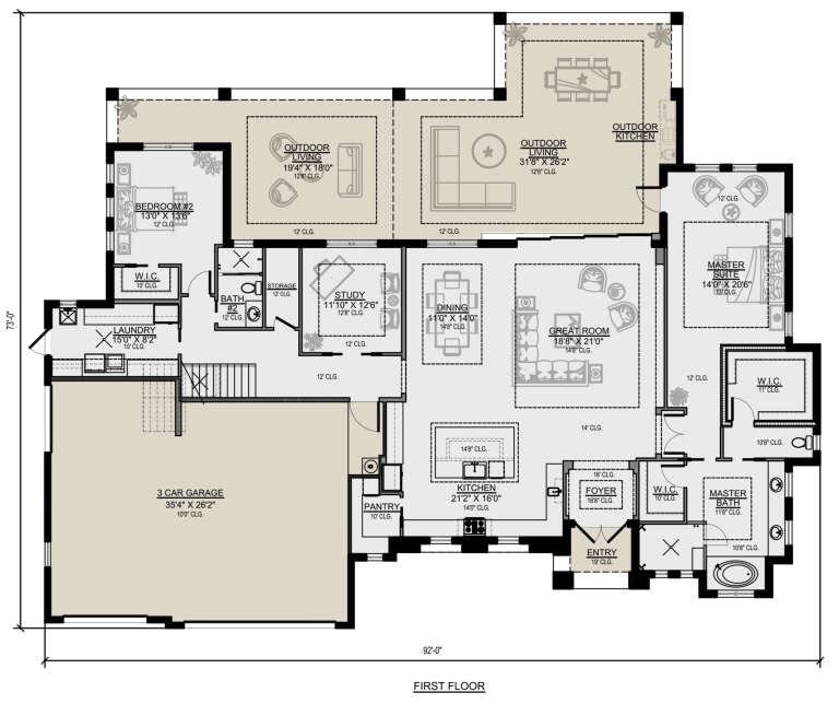 House Plan House Plan #25919 Drawing 1