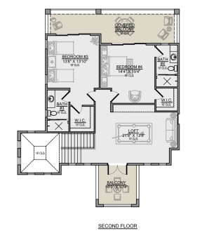 Second Floor for House Plan #5565-00090