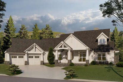 Craftsman House Plan #110-01072 Elevation Photo