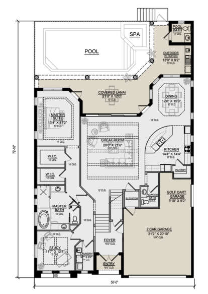 House Plan House Plan #25923 Drawing 1