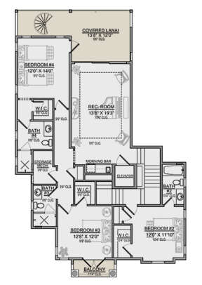 Second Floor for House Plan #5565-00091
