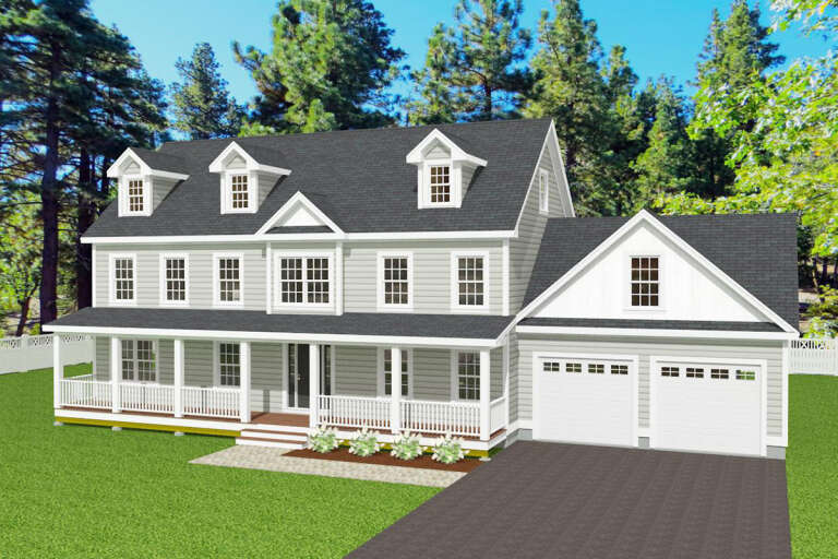 Country House Plan #740-00002 Elevation Photo