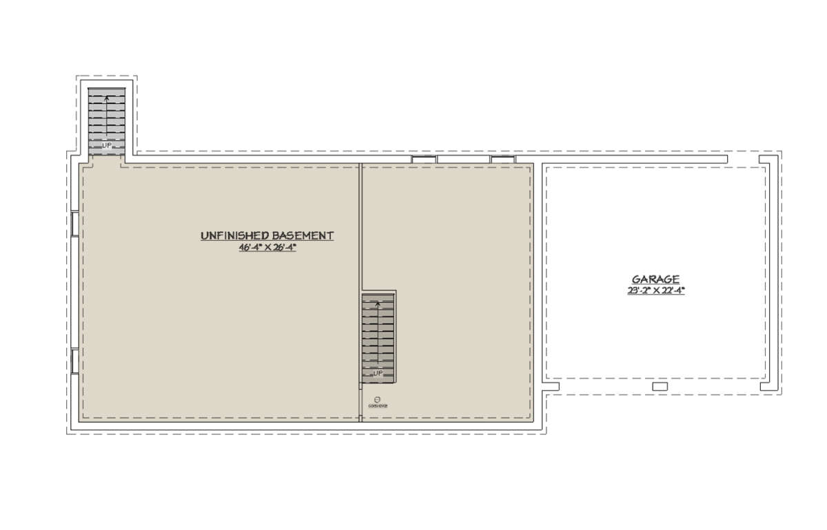 Basement for House Plan #740-00002