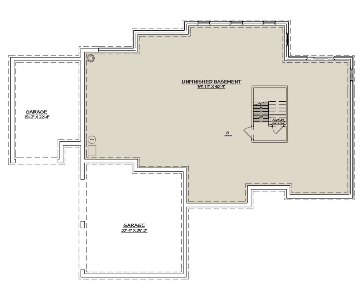 Basement for House Plan #740-00003