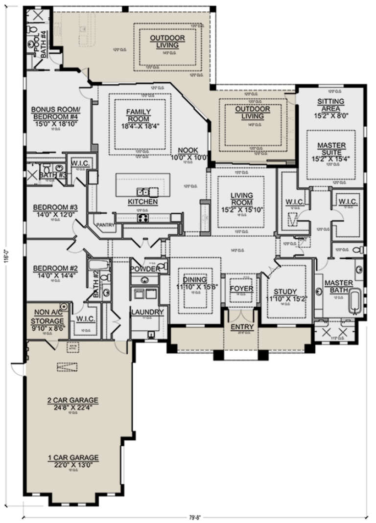 House Plan House Plan #25930 Drawing 1