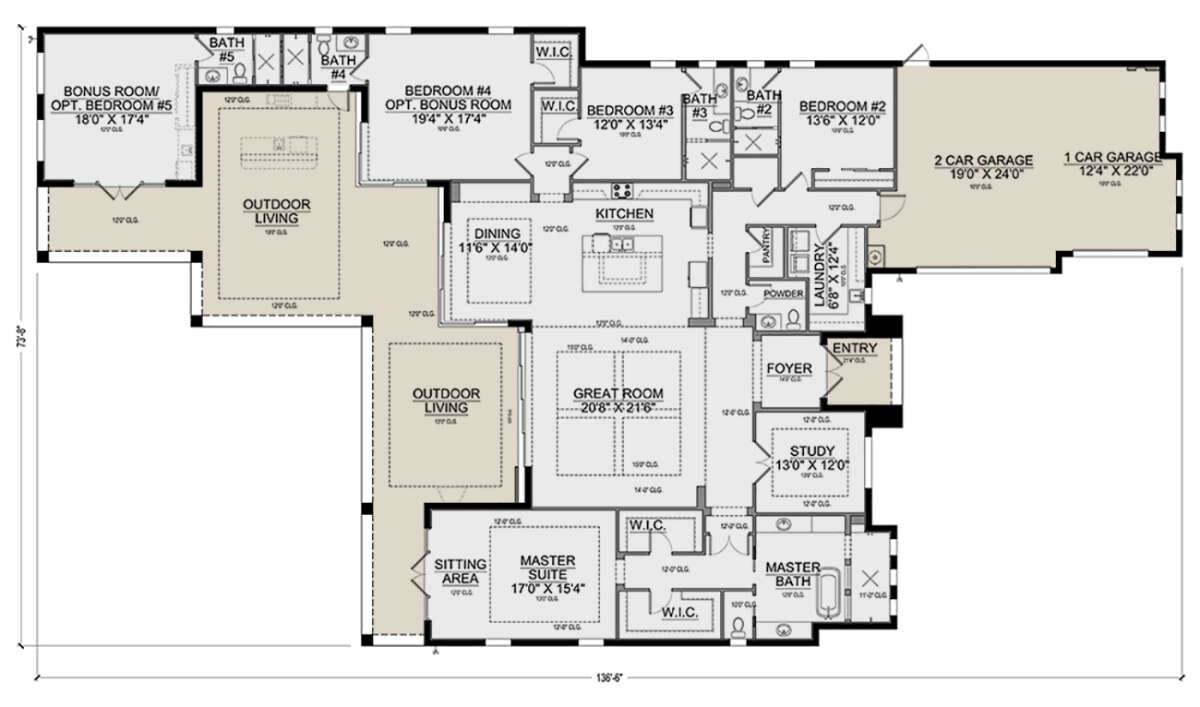 Main Floor for House Plan #5565-00096