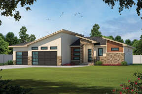 Contemporary House Plan #402-01709 Elevation Photo