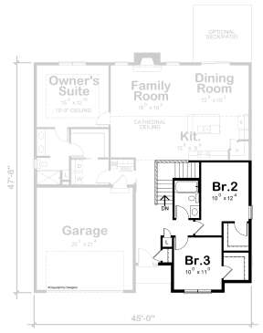 Alternate Main Floor Layout for House Plan #402-01710