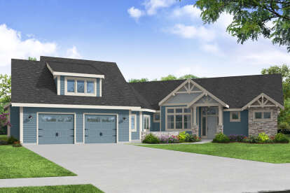 Craftsman House Plan #035-00937 Elevation Photo