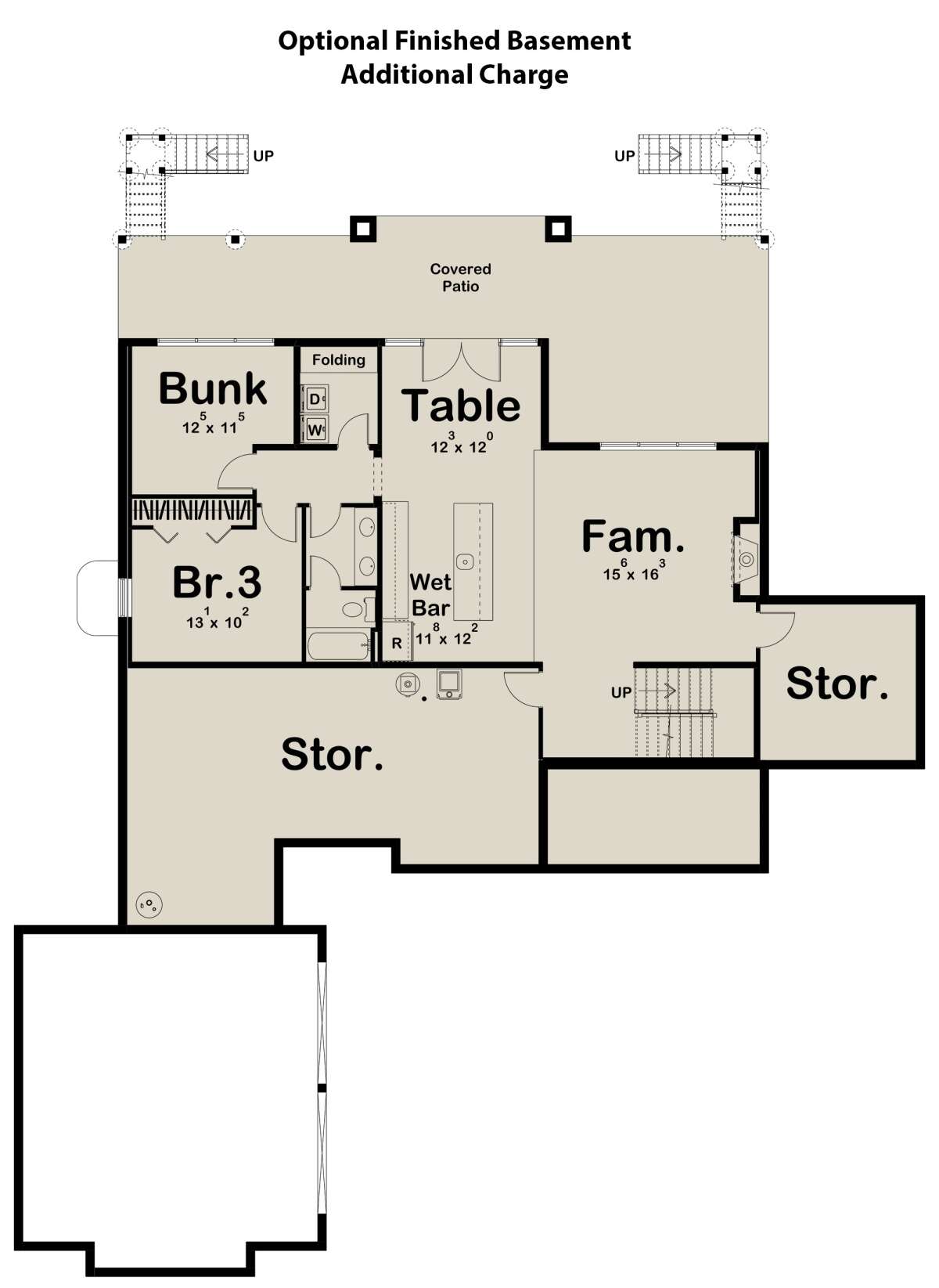 Optional Finished Basement for House Plan #963-00598
