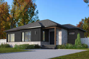 Contemporary House Plan #034-01294 Elevation Photo
