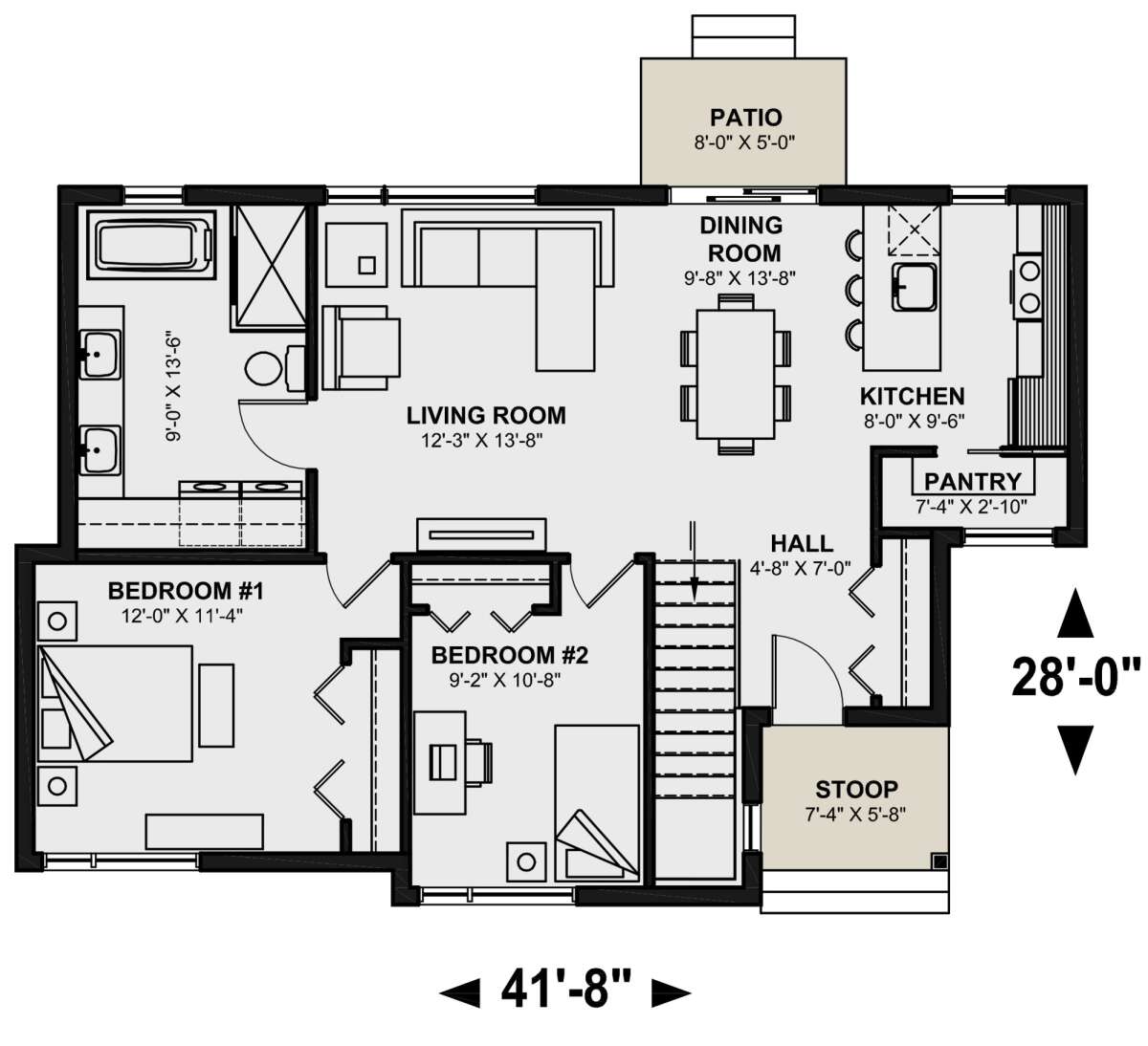 Main Floor for House Plan #034-01294