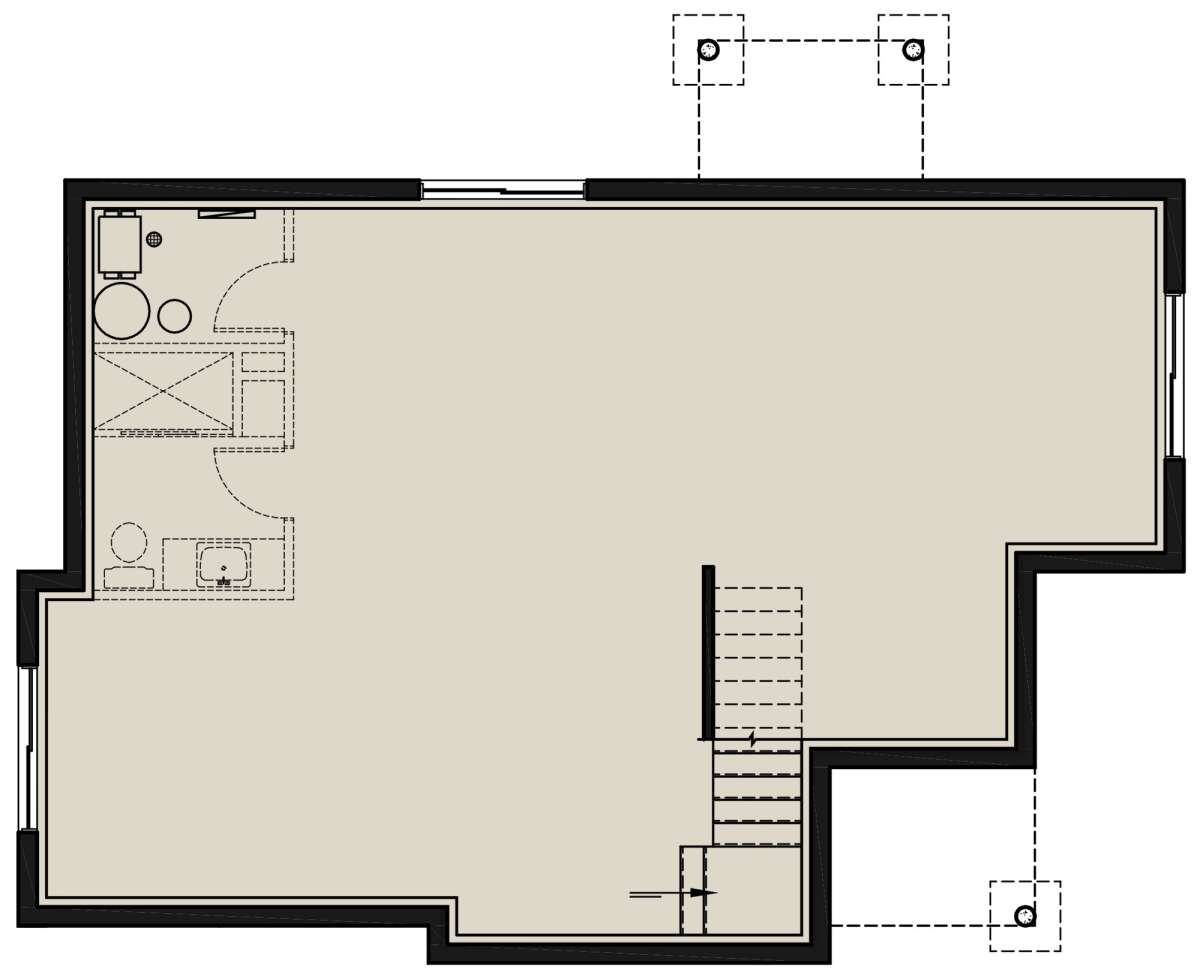 Basement for House Plan #034-01294