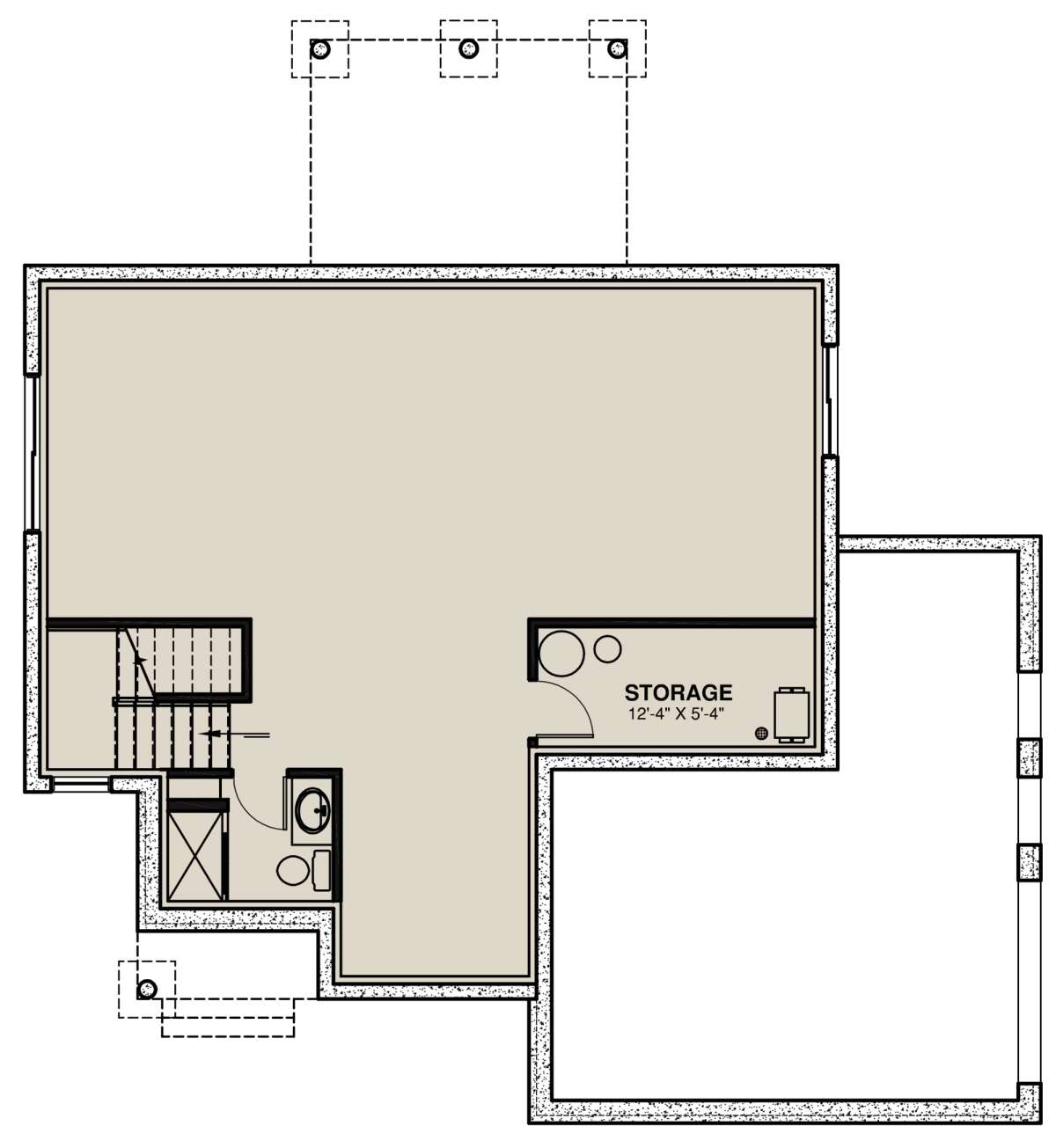 Basement for House Plan #034-01295