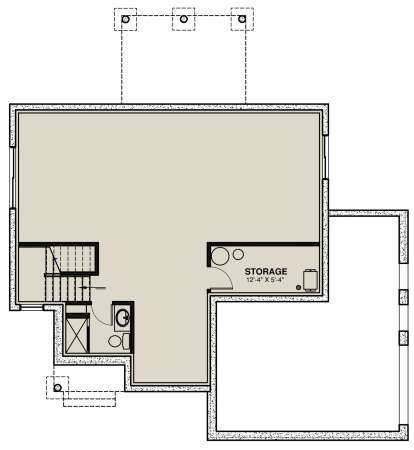 Basement for House Plan #034-01295