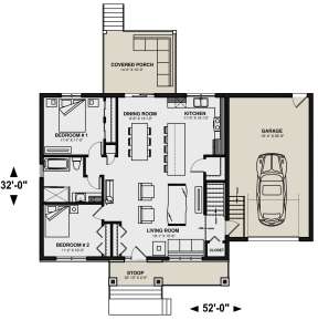 Main Floor for House Plan #034-01298