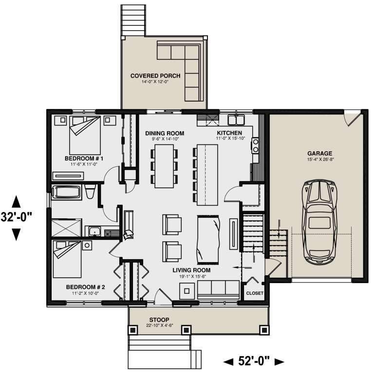 House Plan House Plan #25952 Drawing 1