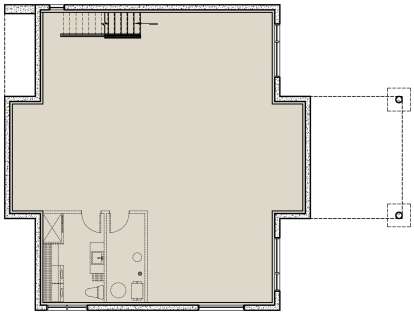 Basement for House Plan #034-01299