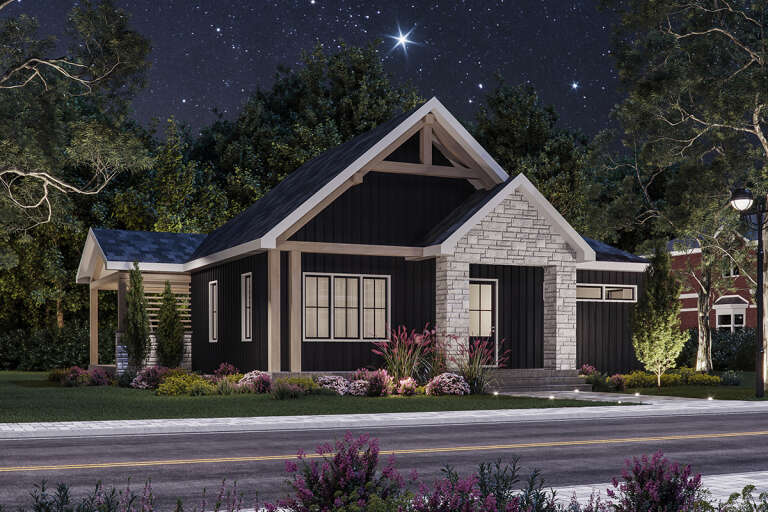 Modern House Plan #034-01300 Elevation Photo