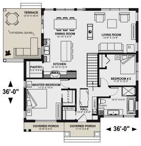Main Floor for House Plan #034-01300