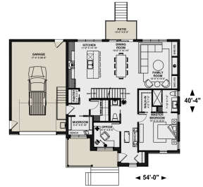 Main Floor for House Plan #034-01301
