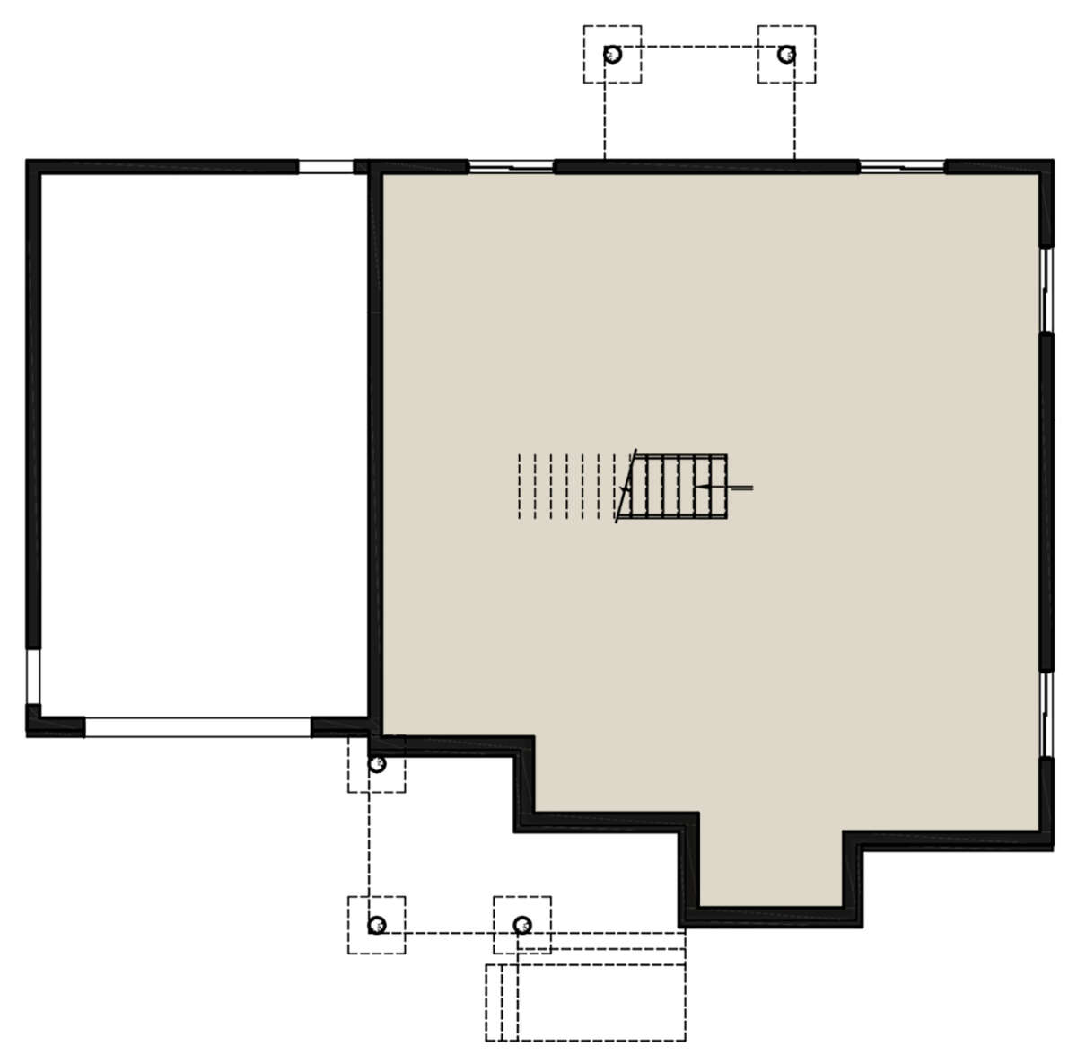 Basement for House Plan #034-01301