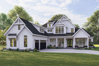 Modern Farmhouse House Plan #6849-00105 Elevation Photo